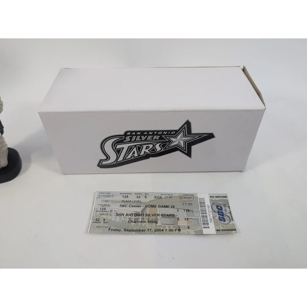San Antonio Silver Stars‎ THE FOX Bobble Dobbles Bobble Head w/ Game Ticket